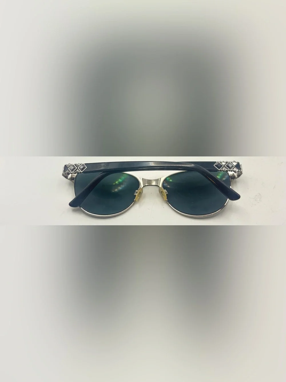 Bebe BB5069 Black Silver Oval Metal Sunglasses Frames Only